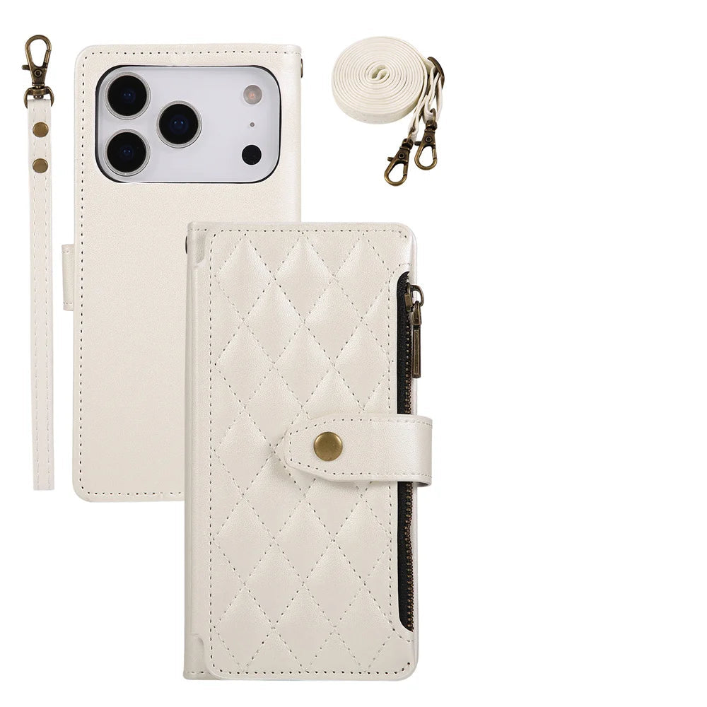 iPhone 17 Series Crossbody Purse Case with Wrist Strap