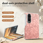 Luxury Magnetic Embossed Leather Case for Samsung Galaxy Z Fold 8