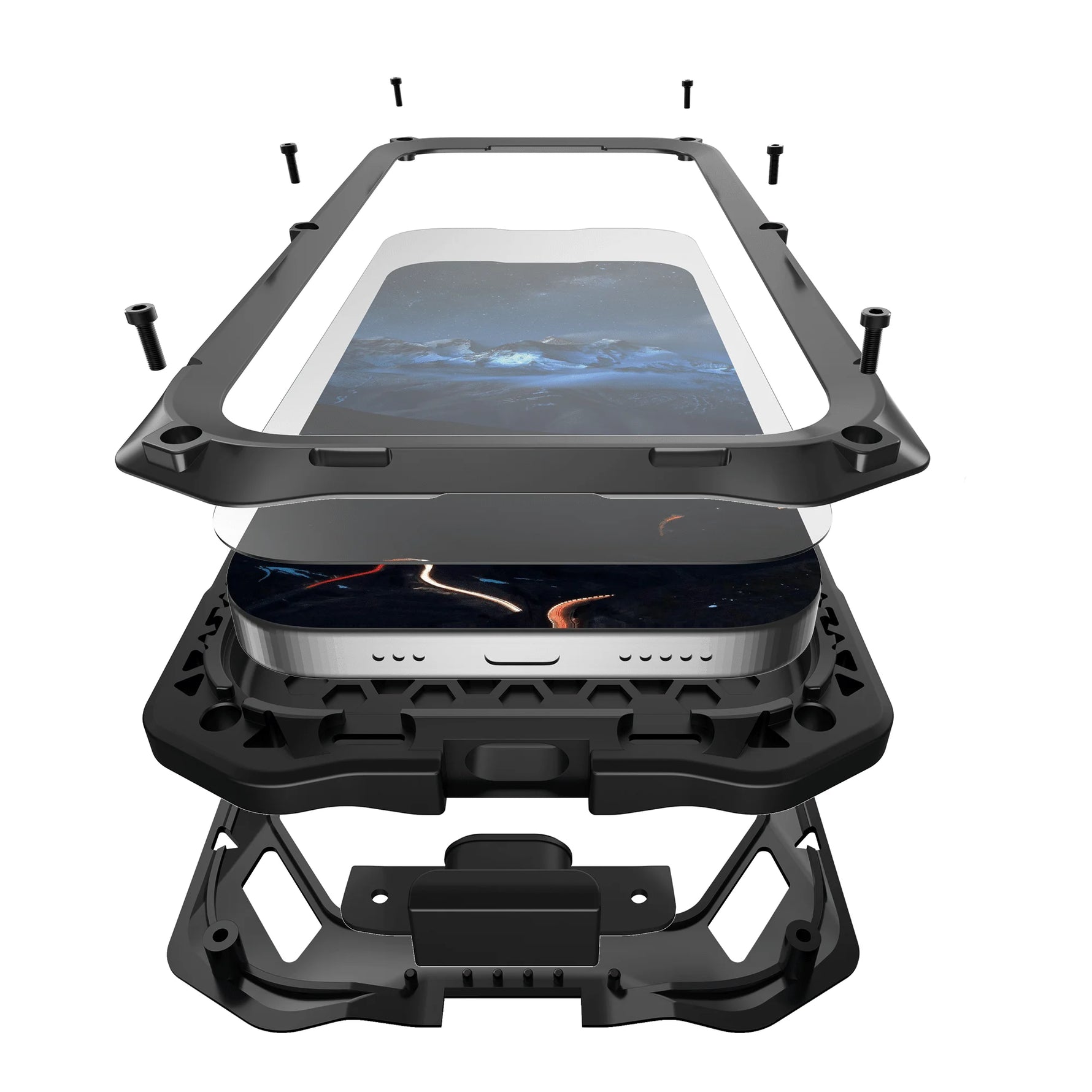 Heavy-Duty Aluminum Case with Glass and Camera Stand for Google Pixel 9 Series