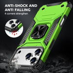 Heavy-Duty Shockproof Shockproof Case with Metal Ring Holder for iPhone 17 Series