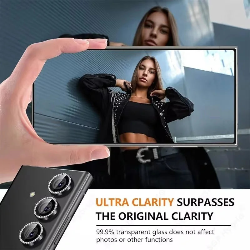 Diamond Metal Ring 8K Camera Lens Protector for Samsung Galaxy S26 Series