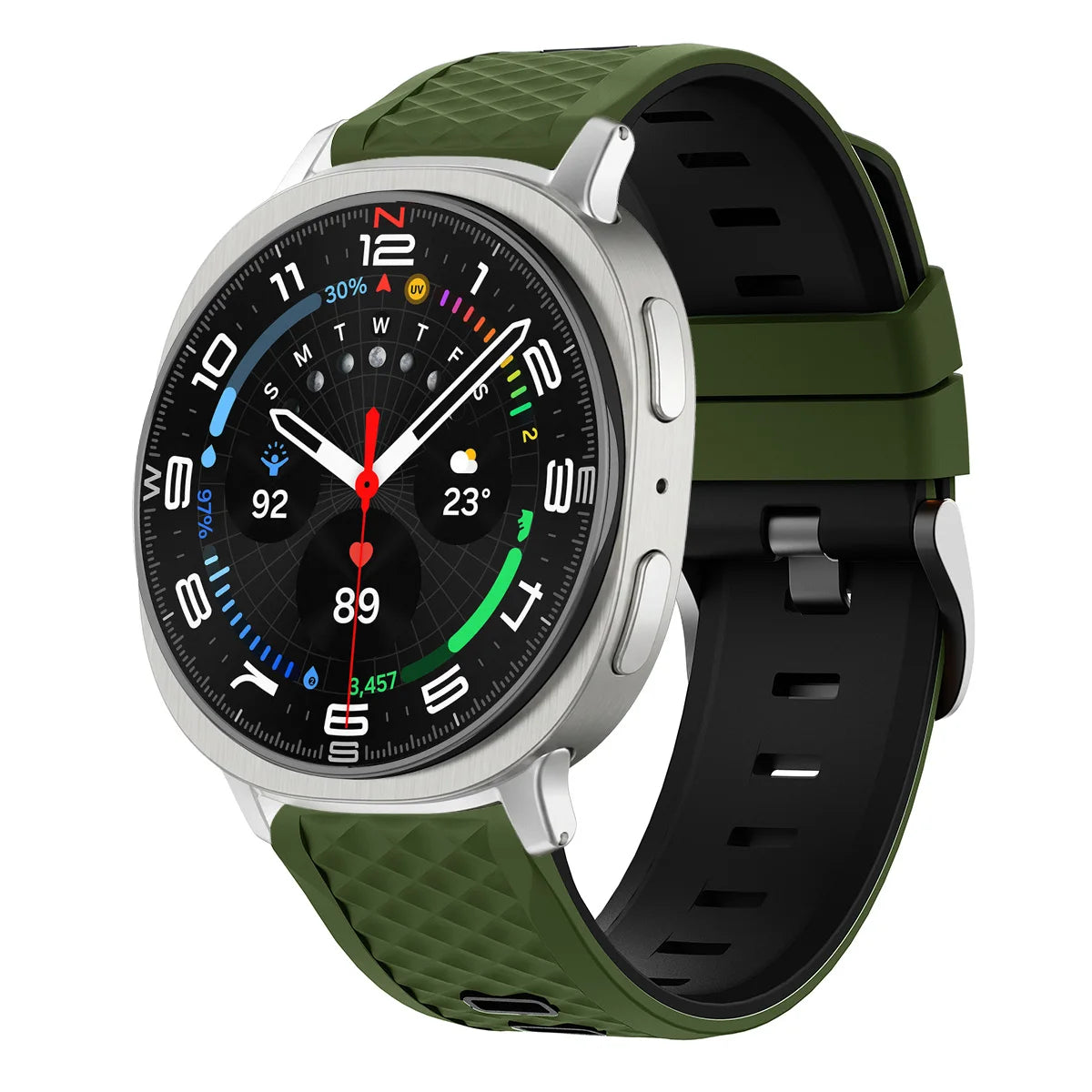 Breathable Quilted Silicone Watch Band with Ventilation Holes for Samsung Galaxy Watch 8 & Galaxy Watch 8 Classic