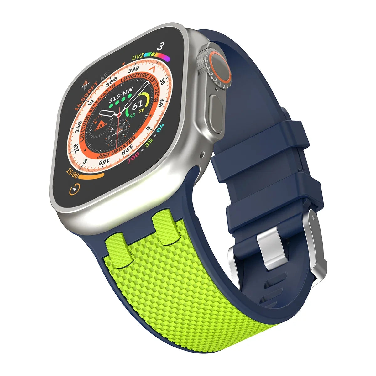 Carbon Fiber Pattern Silicone Sport Strap for Apple Watch