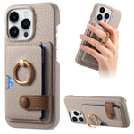 Shockproof Leather Wallet Case with Card Holder for iPhone 15 Series