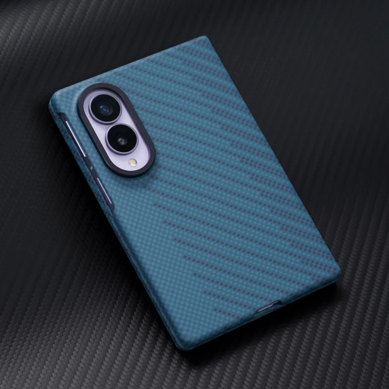 Ultra-Thin Carbon Fiber Pattern Case with Glass Film for Samsung Galaxy Z Fold 8