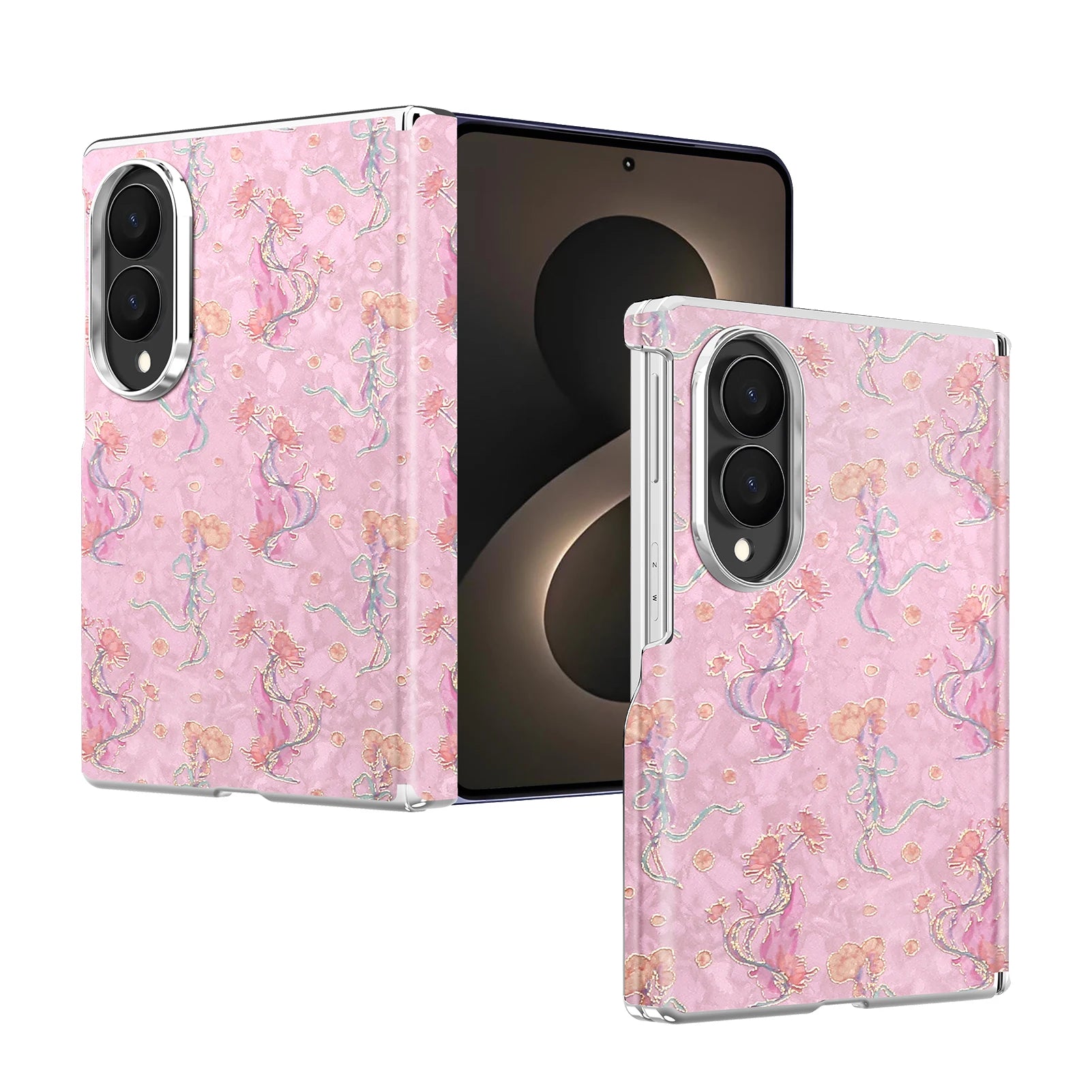 Premium Magnetic Floral Armor Case for Samsung Galaxy Z Fold 8