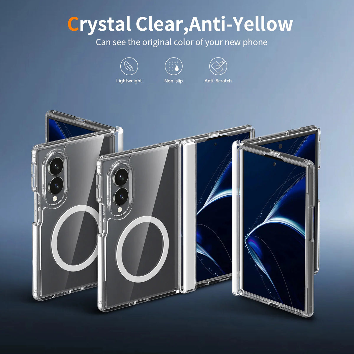 Anti-Yellowing Slim Magnetic Protective Cover for Samsung Galaxy Z Fold 8