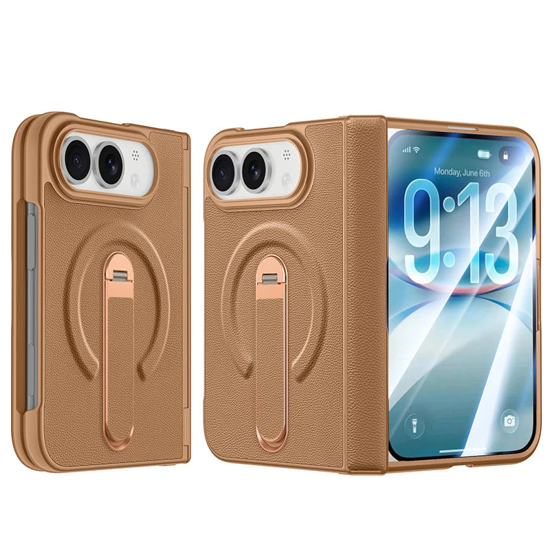 Wireless Charging Folio Case with Integrated Kickstand for iPhone Duo