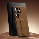 Litchi Texture Phone Case with Stand for Samsung Galaxy S26 Series