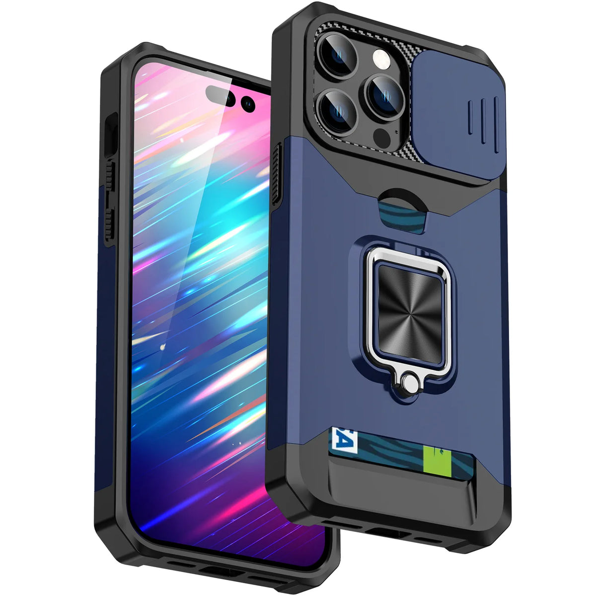 Hybrid Armor Case with 360° Rotating Ring Stand for iPhone 18 Series