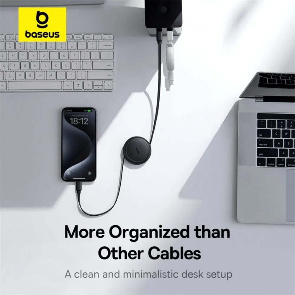 Baseus 60W USB-C to USB-C Retractable Charging Cable