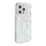 Hexagonal Texture Translucent Soft TPU Case for iPhone 16 Series