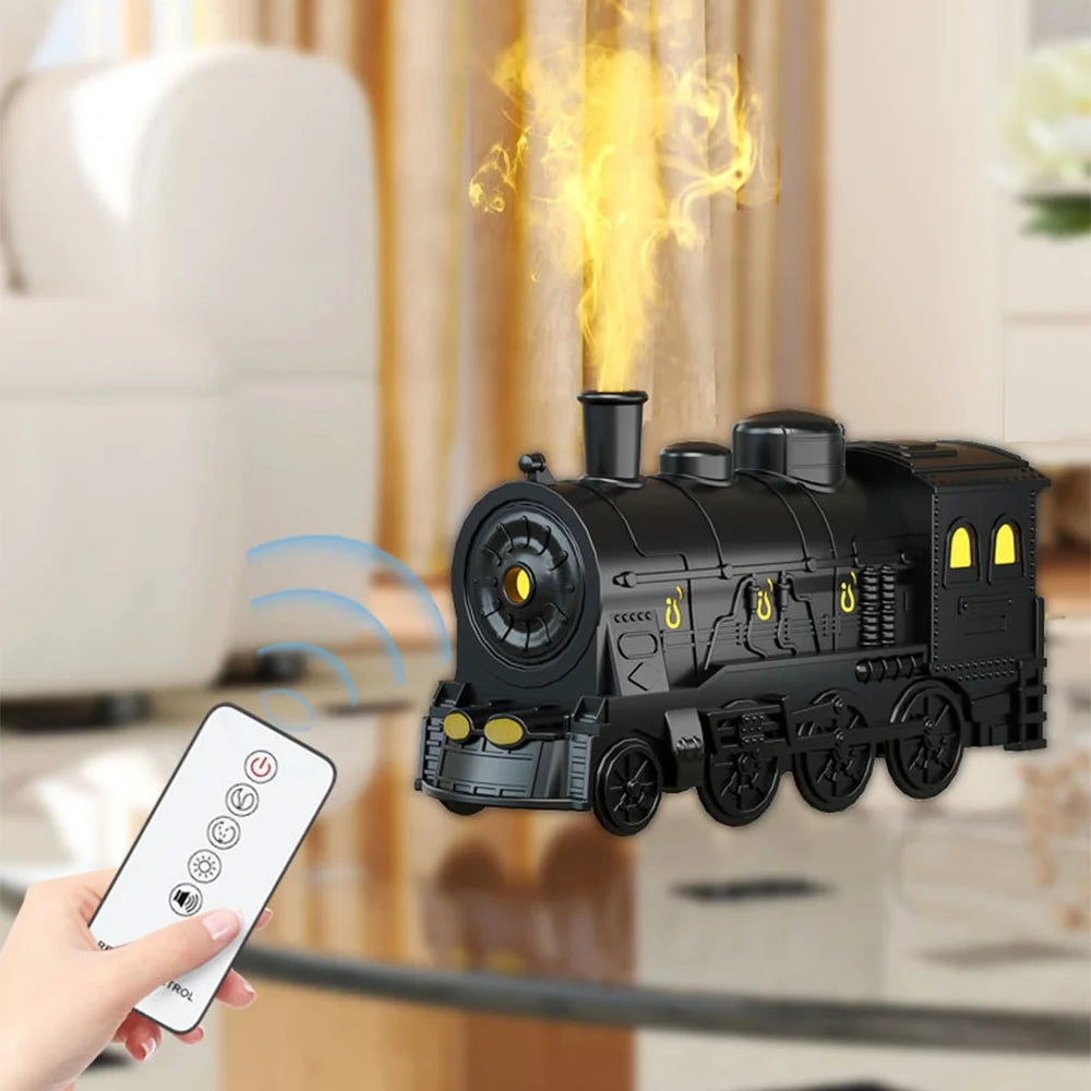 300ml Mini Train-Shaped Essential Oil Diffuser with Type-C USB & Remote