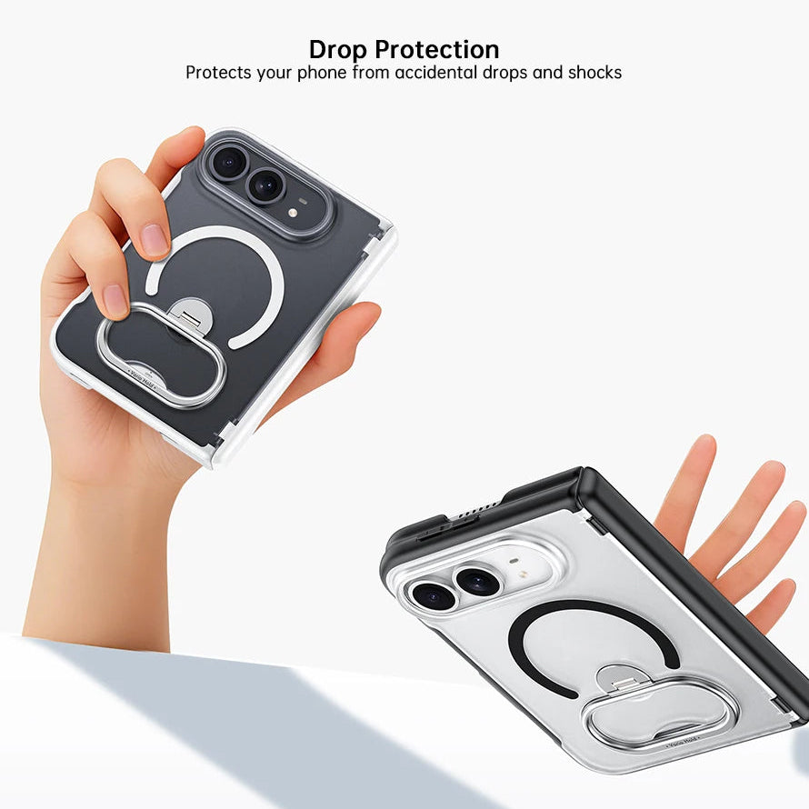 Shockproof MagSafe Case with Rotating Ring Stand for iPhone Duo