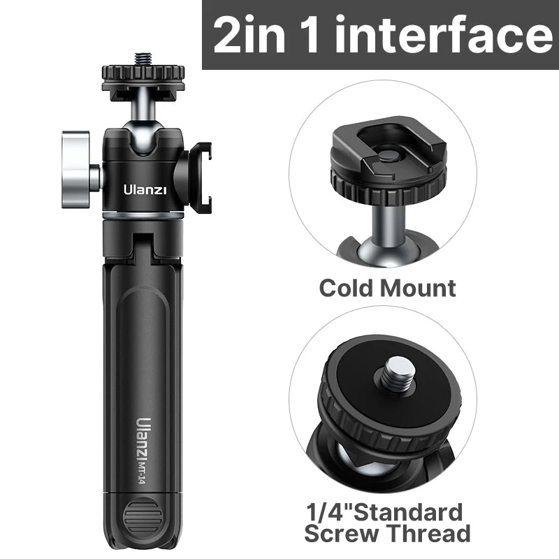 Ulanzi U-Vlog Lite Mini Tripod with 360° Ball Head & Cold Shoe