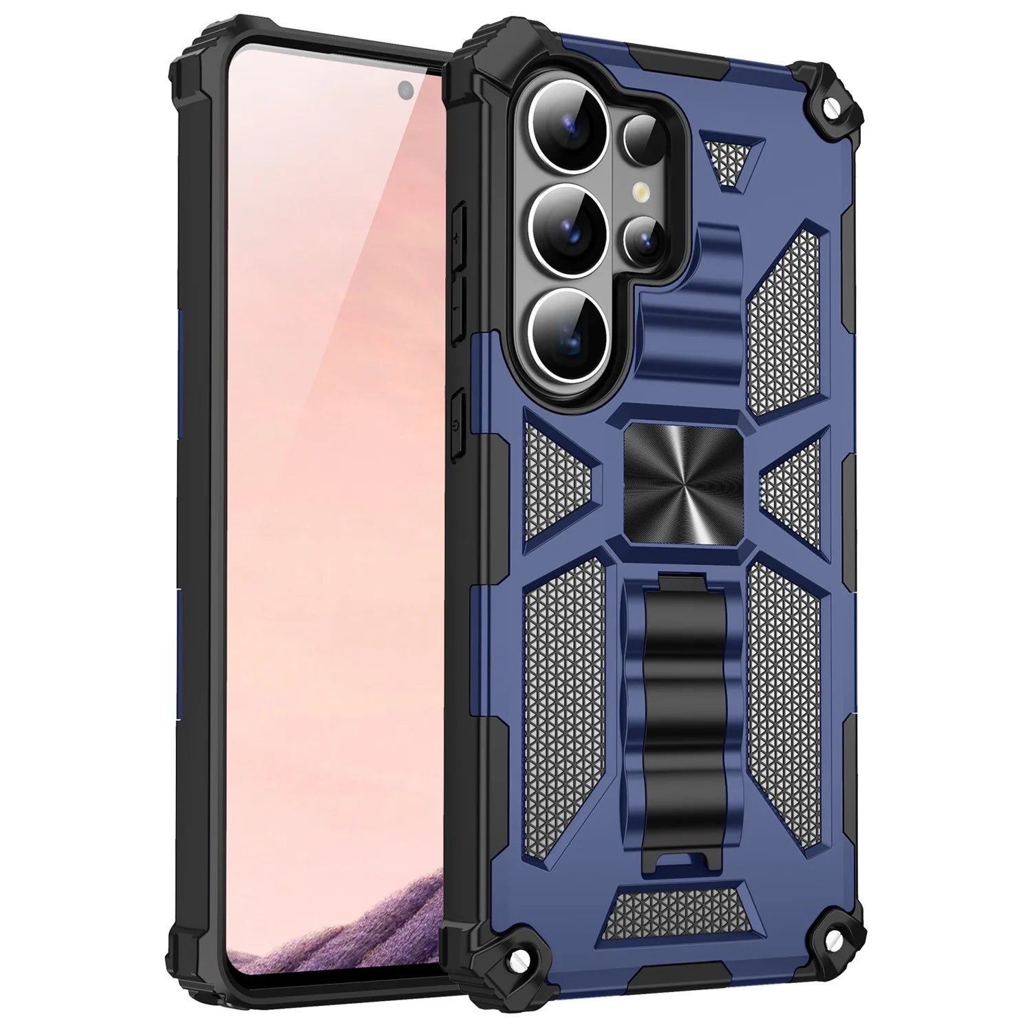 Camouflage Military Armor Case with Kickstand for Samsung Galaxy S26 Series