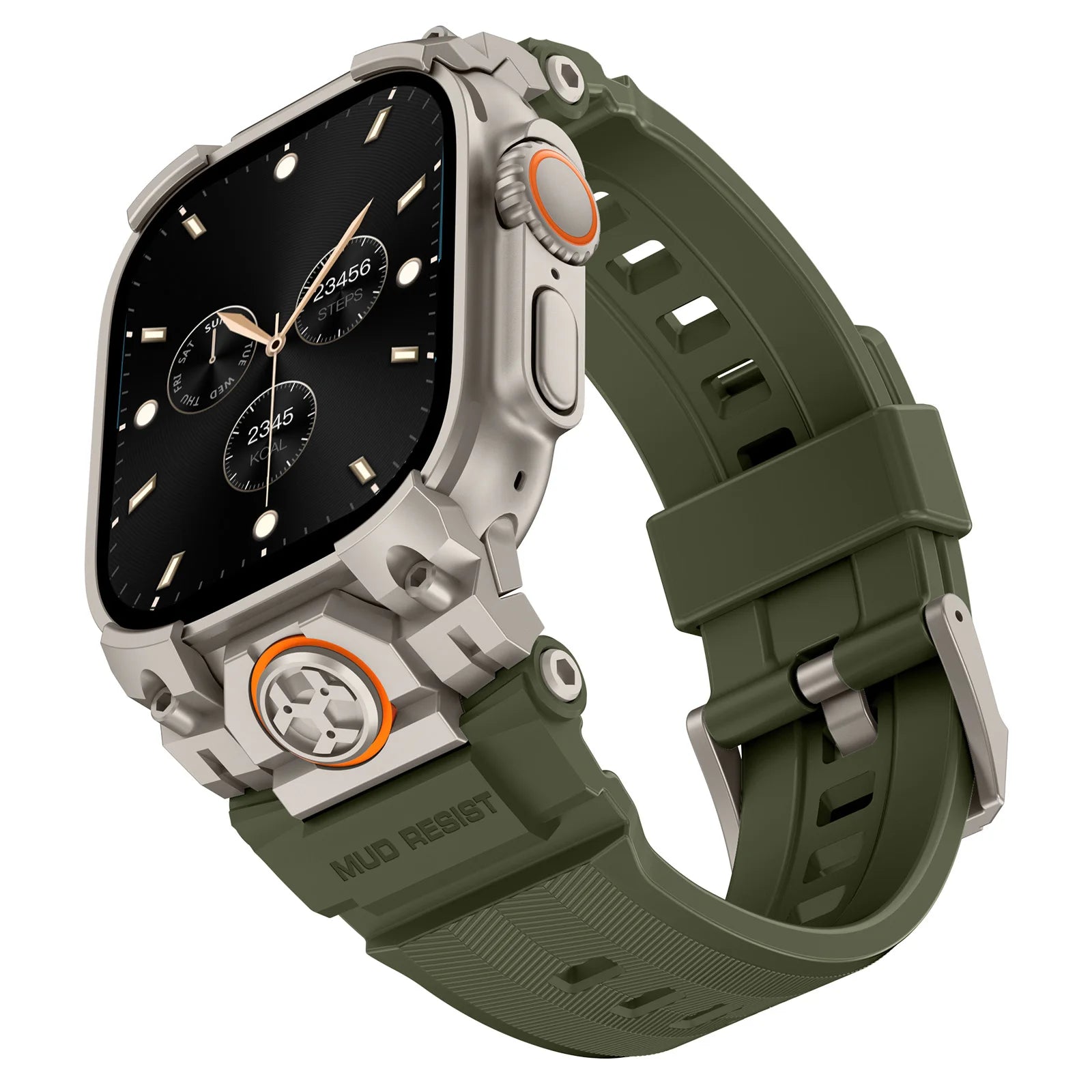 Rugged Armor Silicone Strap Replacement for Apple Watch Ultra