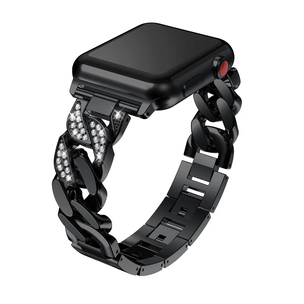 Luxury Cuban Link Jewelry Bracelet for Apple Watch