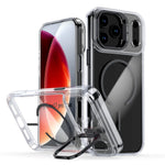 Slim Clear Acrylic MagSafe Case with Built-In Lens Stand for iPhone 17 Series