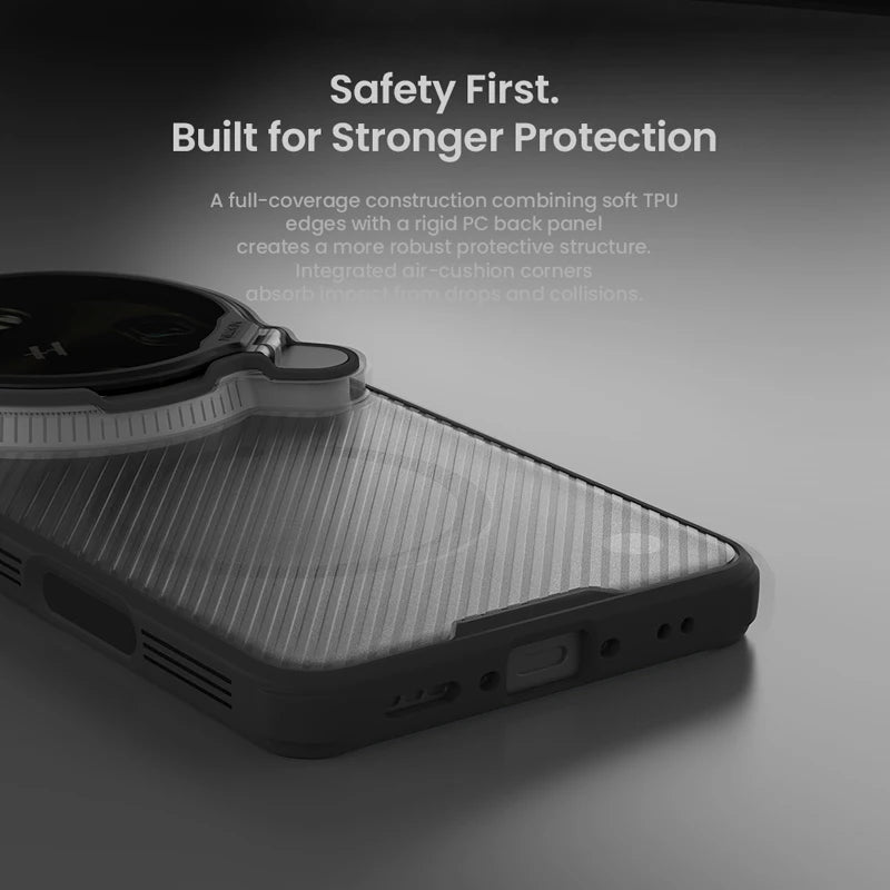 Carbon Fiber Rotatable Magnetic Kickstand Case with Lens Protection Ring for OPPO Find X9 Ultra
