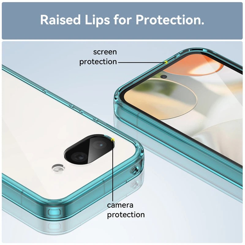 Transparent Hard PC + TPU Bumper Case for Google Pixel 9a