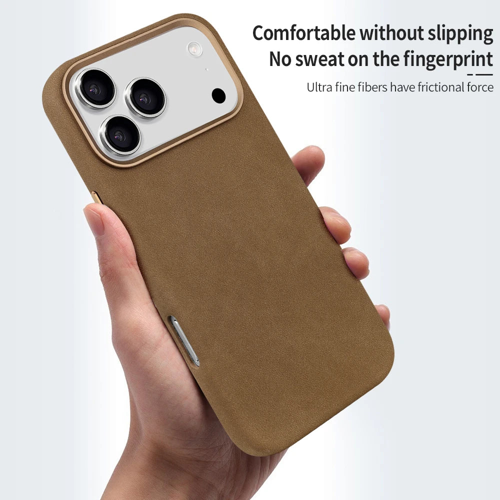 Premium Shockproof Leather MagSafe Case for iPhone 17 Series