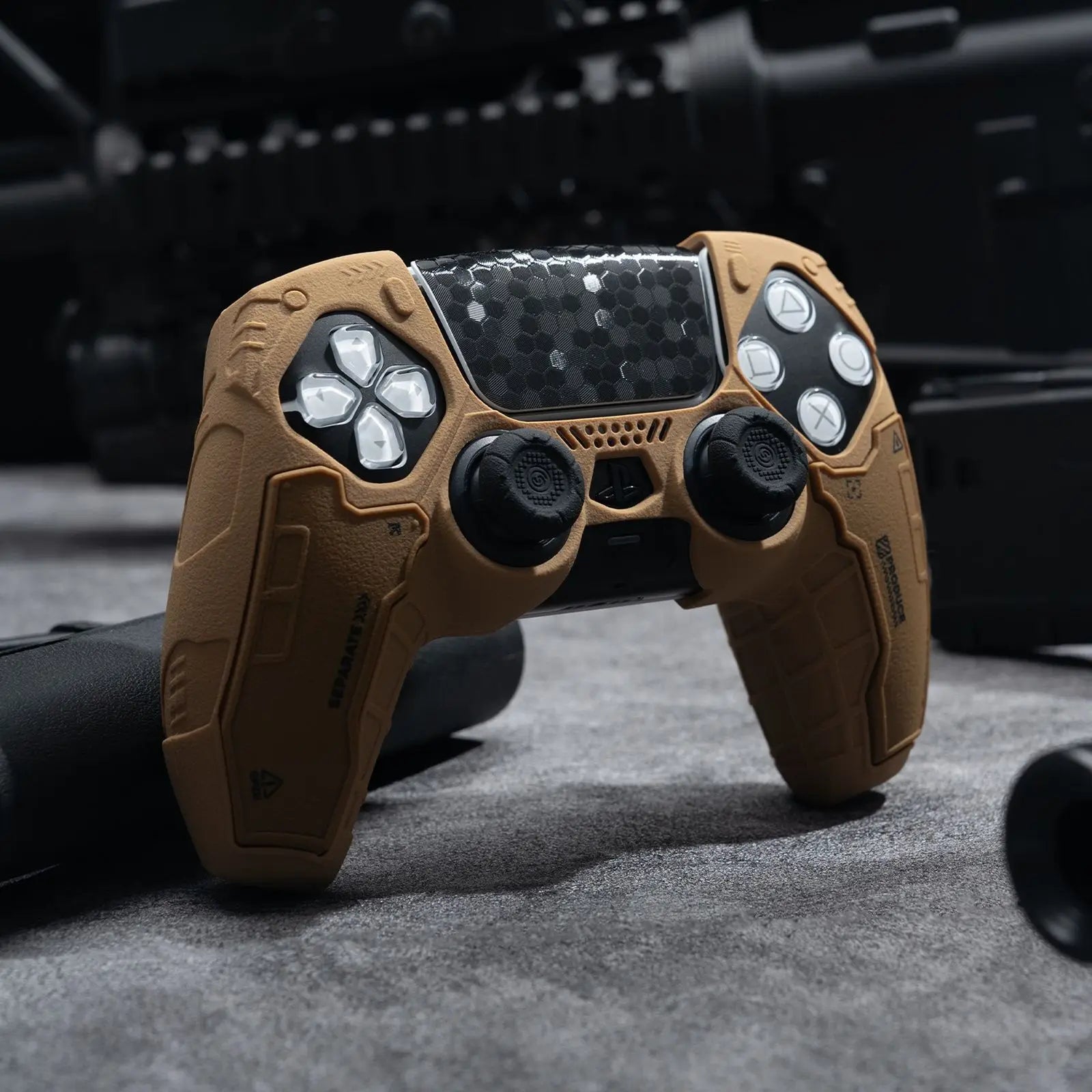 Anti-Slip Silicone Protective Cover with 2 Thumb Grips & Stickers for PlayStation 5 Controller