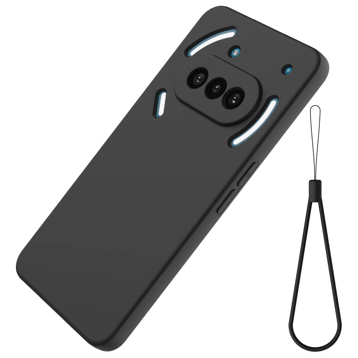 Premium Liquid Silicone Lanyard Case Shockproof Matte for Nothing Phone 3a / 3a Pro