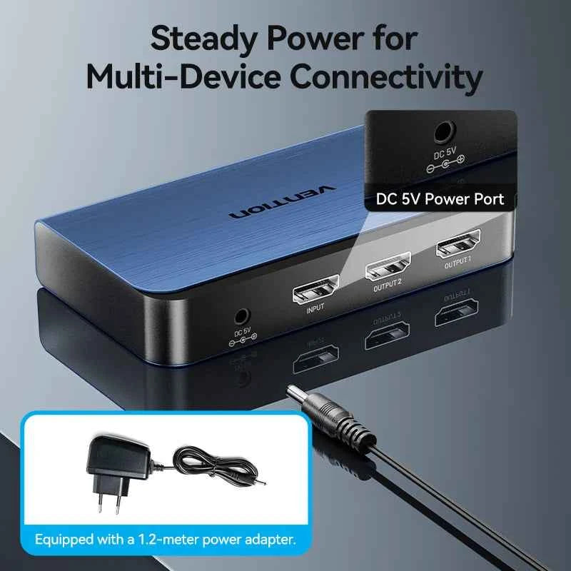 Vention HDMI Splitter 1 In 2 Out HD 4K/60Hz HDMI Switch