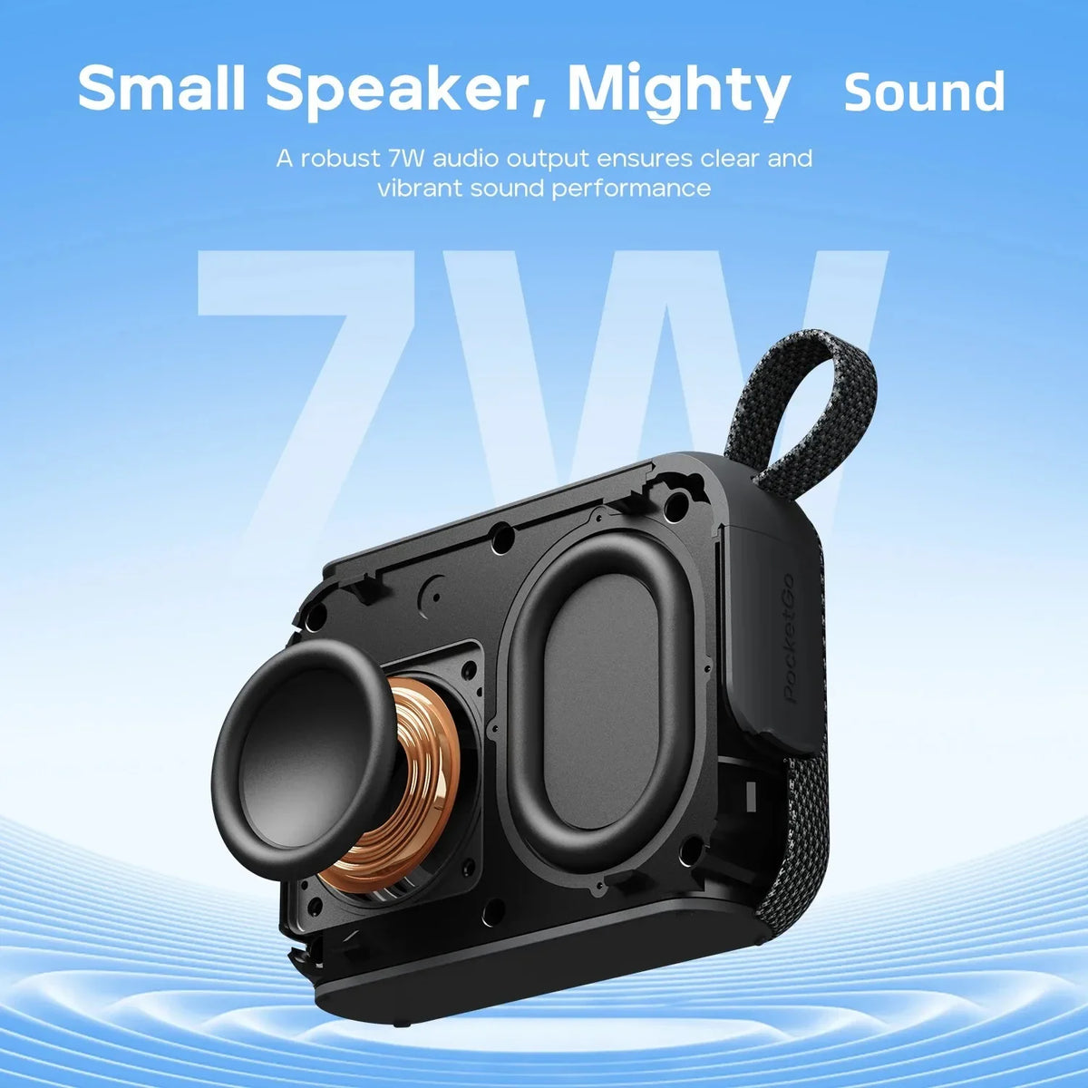 Tribit PocketGo IP68 Waterproof Speaker, 20-Hour Battery