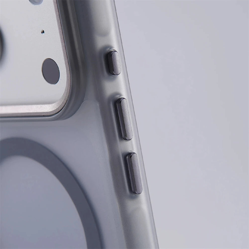 Shockproof Matte Translucent MagSafe Case with Metal Lens Protection for iPhone 17 Series