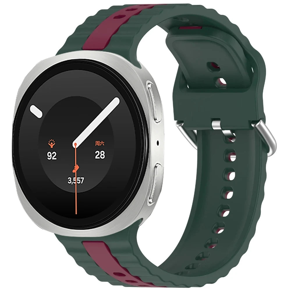 Perforated Silicone Strap with Ribbed Texture for Samsung Galaxy Watch 9