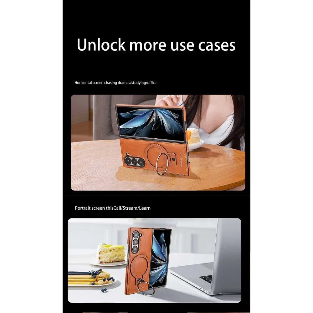Shockproof Magnetic Ring Stand Case for Samsung Galaxy Z Fold 6