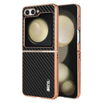 Luxury Carbon Fiber Pattern Phone Case for Samsung Galaxy Z Flip 6