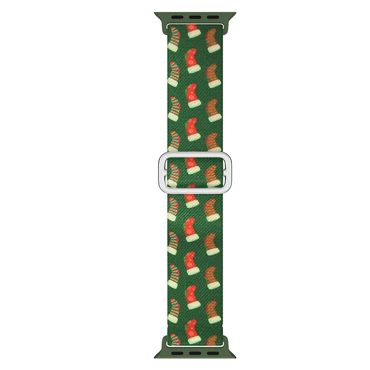 Christmas-Themed Elastic Band for Apple Watch