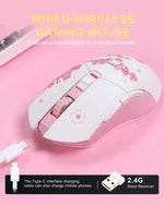 DAREU EM901X Sakura Pink Dual-Mode Wireless & Wired Gaming Mouse