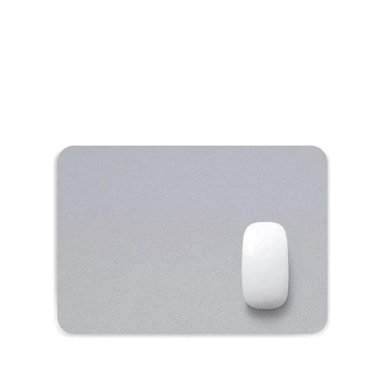Premium Solid-Color Leather Mouse Pad