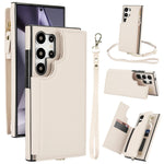 Crossbody Leather Flip Wallet Case for Samsung Galaxy S25 Series