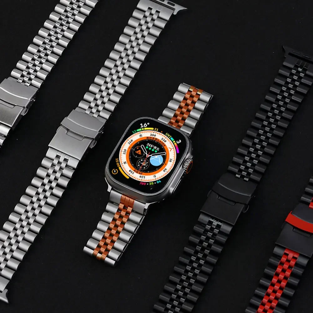 Stainless Steel Quick-Release Link Band for Apple Watch