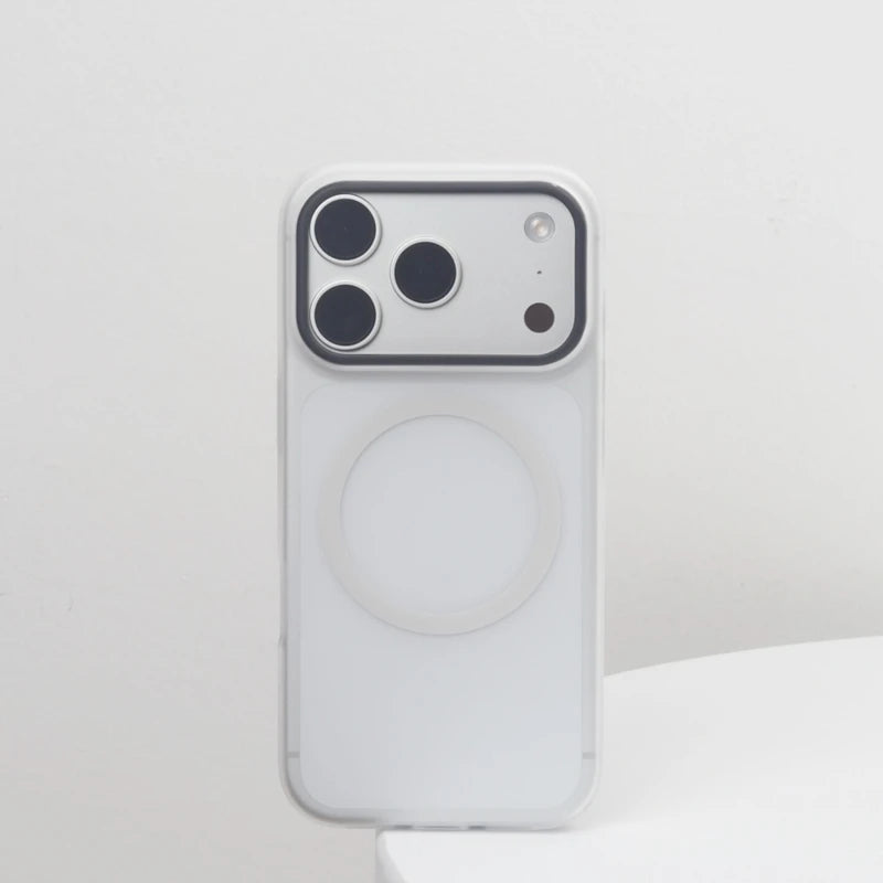 Hard PC MagSafe Case with Raised Camera Ring Frame for iPhone 18 Series
