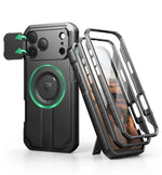 Rugged MagSafe Protective Case with Camera Shield and Adjustable Kickstand for iPhone 17 Series