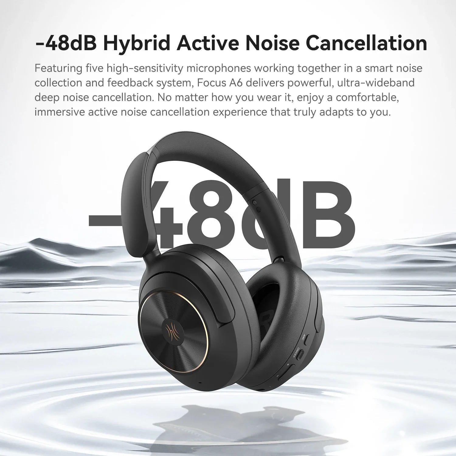 OneOdio Focus A6 ANC Bluetooth 6.0 Over-Ear Headphones