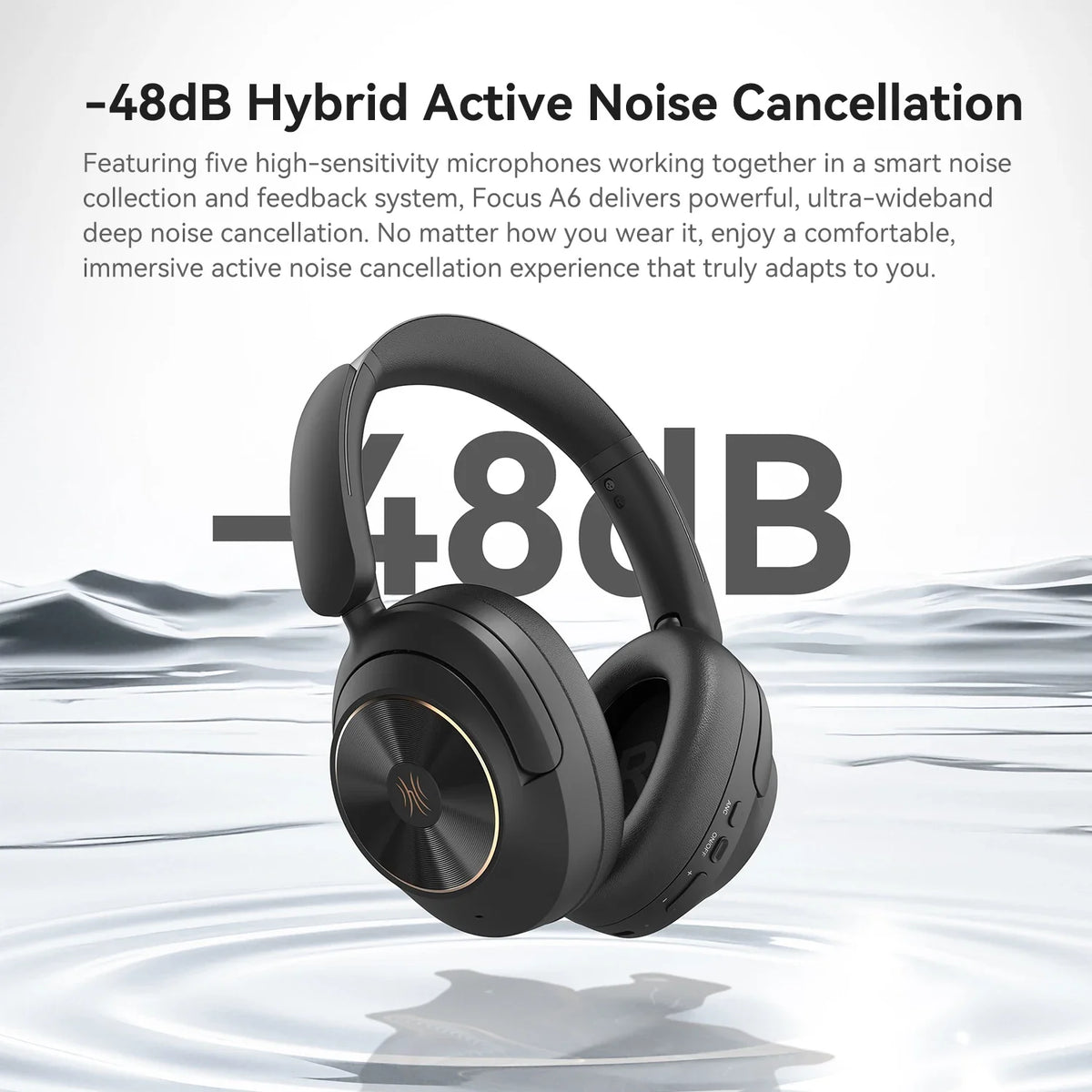 OneOdio Focus A6 ANC Bluetooth 6.0 Over-Ear Headphones