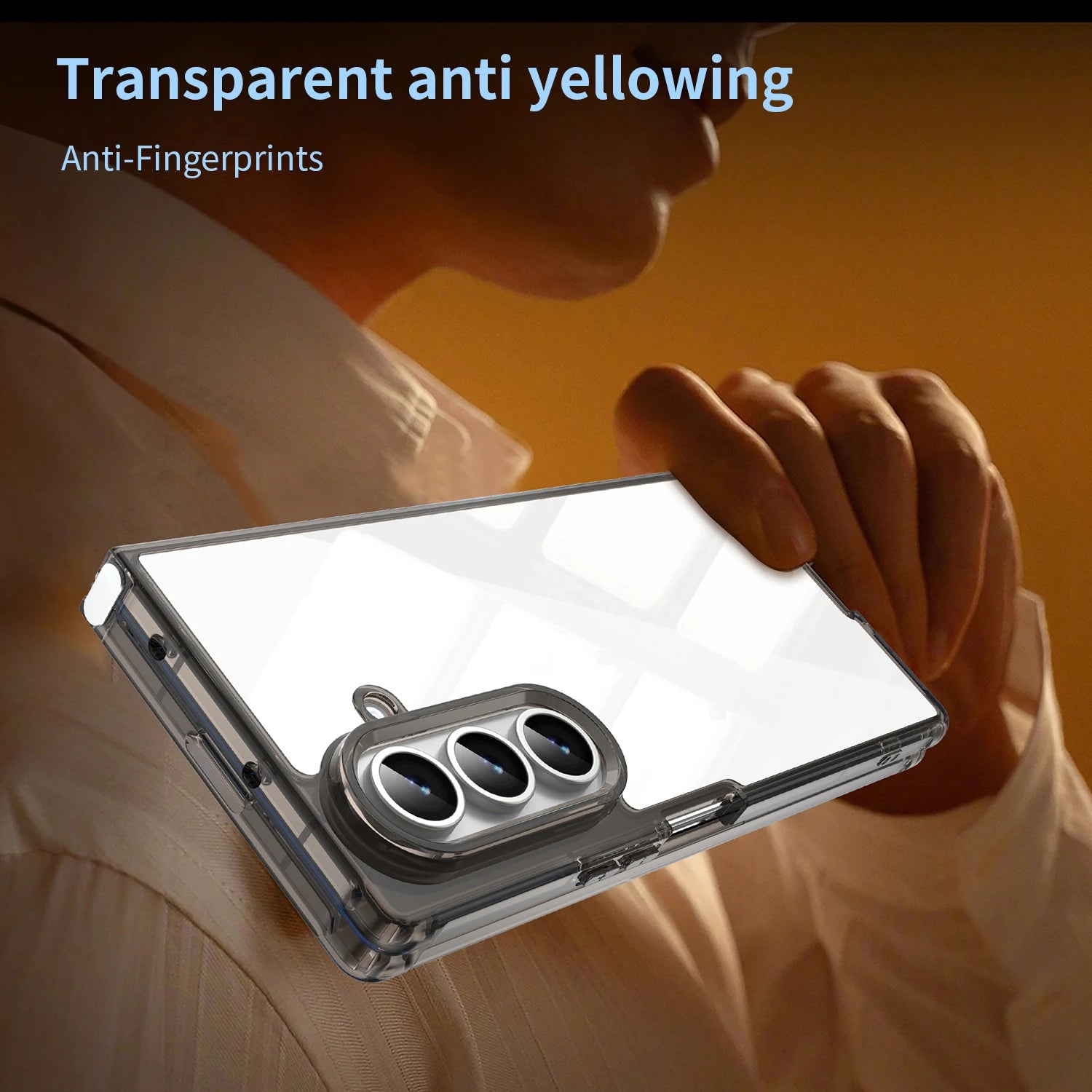 Clear Transparent Anti-Scratch Case for Samsung Galaxy Z Fold 7