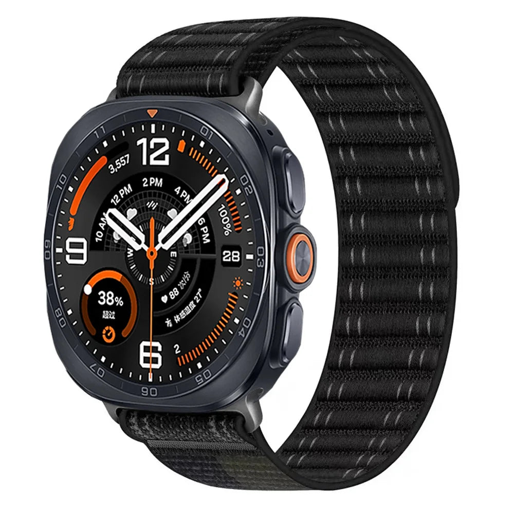 Nylon Loop Strap with Hook for Samsung Galaxy Watch Ultra 2