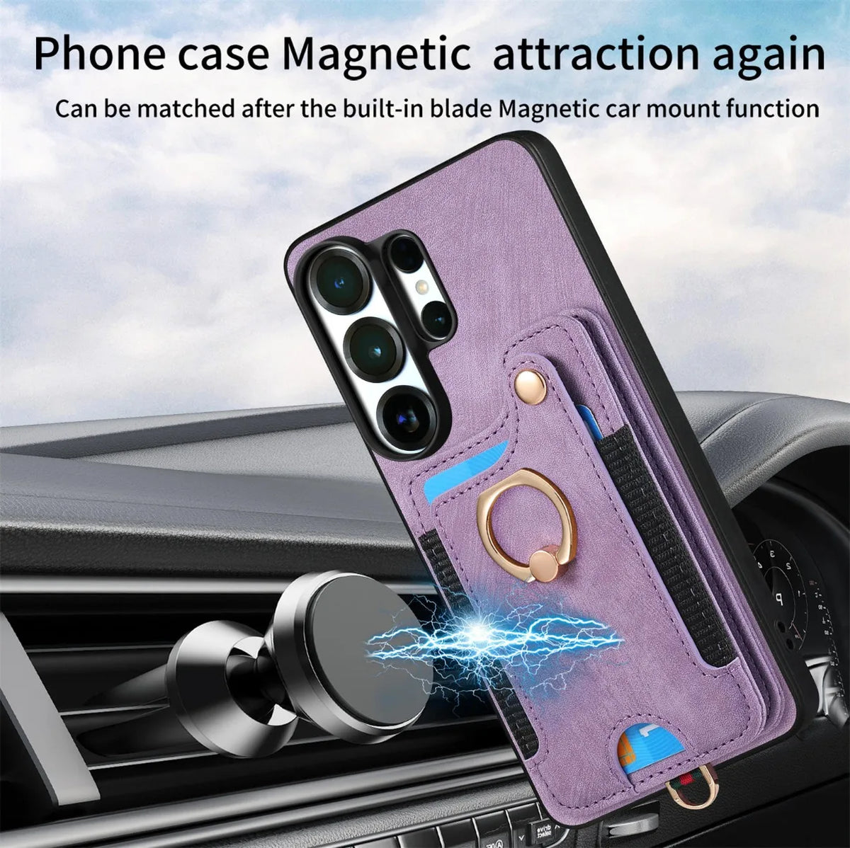 Samsung Galaxy S26 Series Leather Wallet Case with RFID Blocking
