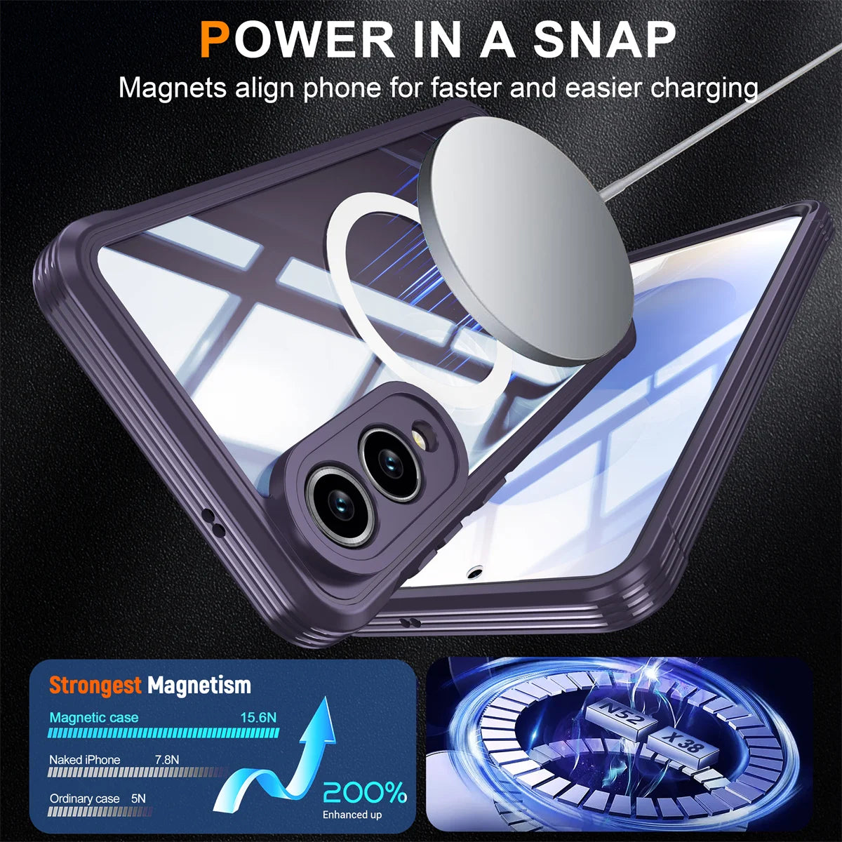 360° Magnetic Case for Samsung Galaxy S25 Edge