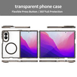 Transparent Anti-Fingerprint Case with Magnetic Ring for Samsung Galaxy Z Fold 8