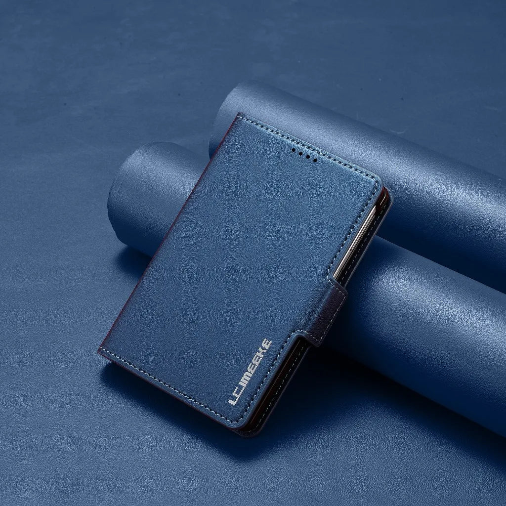 Genuine Leather Hinge Protection Wallet Case with Magnetic S Pen Slot for Samsung Galaxy Z Fold 8