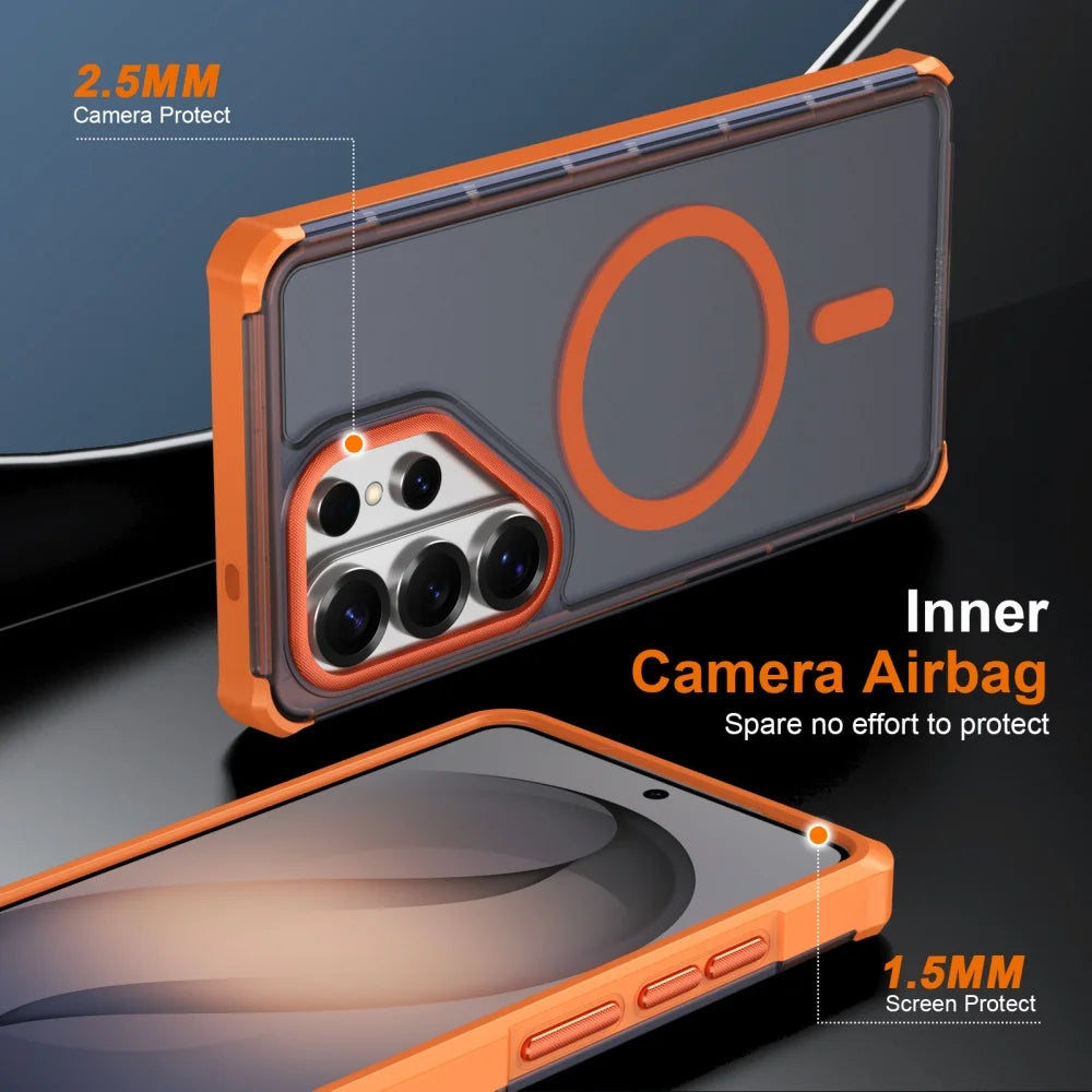 Soft-Touch Matte Magnetic Case for Samsung Galaxy S25 Series